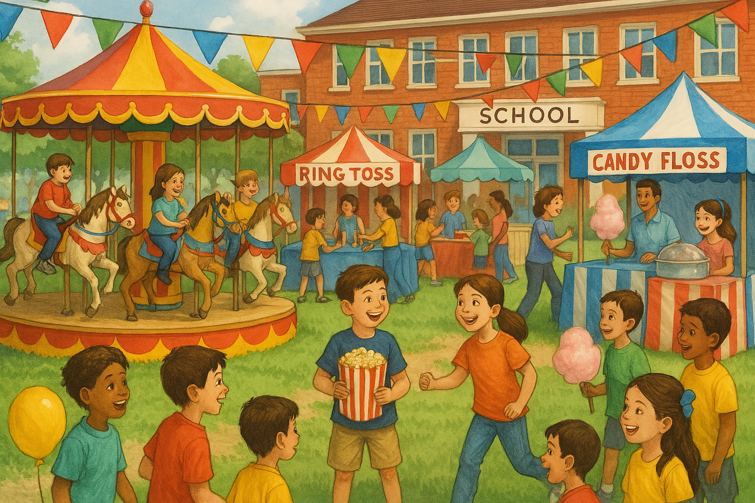 Funfare images of MHS students.